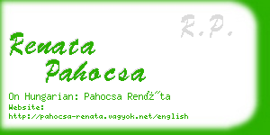 renata pahocsa business card